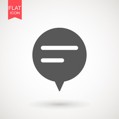 Poster - Speech bubble icon. Chat Flat vector. Comment icon. ON white background.