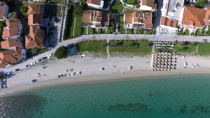 Sticker - Aerial view of Pefkochori beach, Kassandra peninsula, Greece