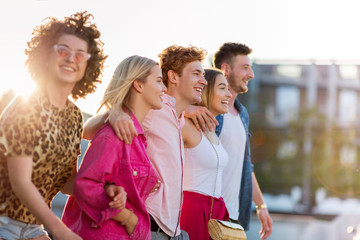 Wall Mural - Friends having fun outdoors
