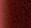 Binary code. Computer or internet security concept. Vector background illustration in red colors