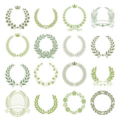 laurel wreaths vector collection