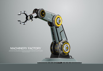 machine robotic robot arm hand factory