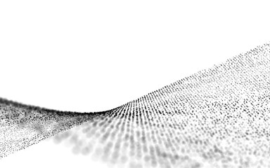 Poster - Network connections dots on white abstract background in technology concept. 3d illustration