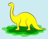 Fototapeta Dinusie - Cartoon Dinosaur Character