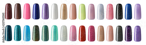 Cuadros en Lienzo Nail polish in different fashion color