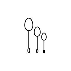 Poster - spoon set outline icon. Element of kitchen tools icon for mobile concept and web apps. Thin line spoon set outline icon can be used for web and mobile