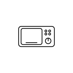 Poster - microwave oven outline icon. Element of kitchen tools icon for mobile concept and web apps. Thin line microwave oven outline icon can be used for web and mobile