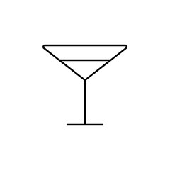 Poster - cocktail glass outline icon. Element of kitchen tools icon for mobile concept and web apps. Thin line cocktail glass outline icon can be used for web and mobile