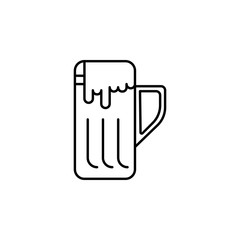 Poster - beer mug outline icon. Element of kitchen tools icon for mobile concept and web apps. Thin line beer mug outline icon can be used for web and mobile