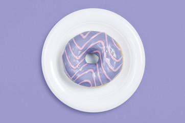 Donut with colored glaze