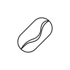 Poster - coffee grain outline icon. Element of kitchen tools icon for mobile concept and web apps. Thin line coffee grain outline icon can be used for web and mobile