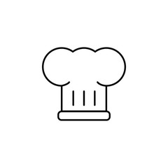 Poster - chef's hat outline icon. Element of kitchen tools icon for mobile concept and web apps. Thin line chef's hat outline icon can be used for web and mobile