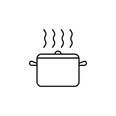Poster - pan outline icon. Element of kitchen tools icon for mobile concept and web apps. Thin line pan outline icon can be used for web and mobile