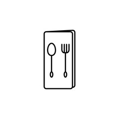 Poster - restaurant book outline icon. Element of kitchen tools icon for mobile concept and web apps. Thin line restaurant book outline icon can be used for web and mobile