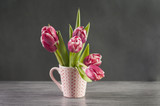 Fototapeta Tulipany - tulipany w kubku