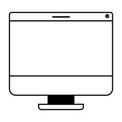 Wall Mural - computer display isolated icon vector illustration design