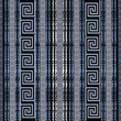 Grunge chalk striped greek seamless pattern.