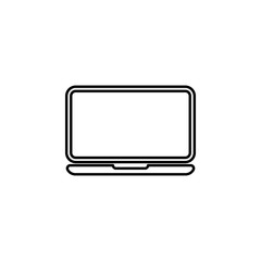 Poster - a laptop outline icon. Element of equipment icon for mobile concept and web apps. Thin line a laptop outline icon can be used for web and mobile