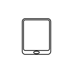 Poster - the tablet outline icon. Element of equipment icon for mobile concept and web apps. Thin line the tablet outline icon can be used for web and mobile
