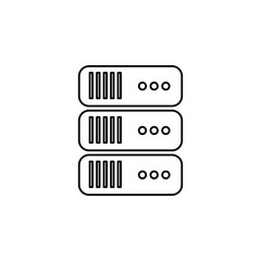Poster - date server outline icon. Element of equipment icon for mobile concept and web apps. Thin line date server outline icon can be used for web and mobile