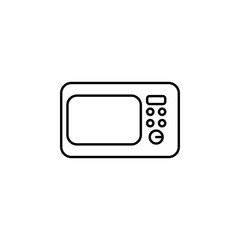 Poster - microwave outline icon. Element of equipment icon for mobile concept and web apps. Thin line microwave outline icon can be used for web and mobile