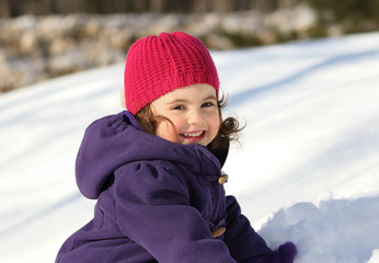 Wall Mural - rire en hiver