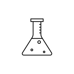 Poster - flask outline icon. Element of simple education icon for mobile concept and web apps. Thin line flask outline icon can be used for web and mobile
