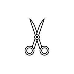 Poster - scissors outline icon. Element of simple education icon for mobile concept and web apps. Thin line scissors outline icon can be used for web and mobile
