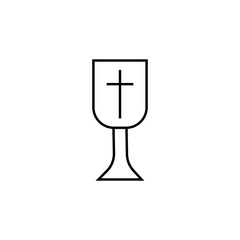 Poster - Grail outline icon. Element of religion sign for mobile concept and web apps. Thin line Grail outline icon can be used for web and mobile