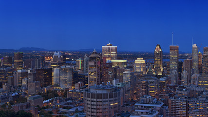 Wall Mural - Montreal's skyline, the view from Mont Royal, Quebec, Canada. 