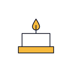 Poster - candle outline icon. Element of colored spa icon for mobile concept and web apps. Thin line candle outline icon can be used for web and mobile