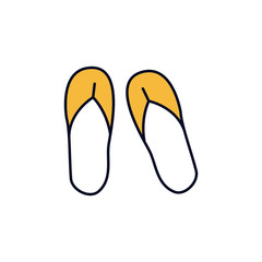 Poster - flip-flops outline icon. Element of colored spa icon for mobile concept and web apps. Thin line flip-flops outline icon can be used for web and mobile