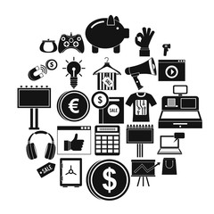 Poster - Digital distribution icons set. Simple set of 25 digital distribution vector icons for web isolated on white background