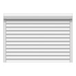 House louver mockup. Realistic illustration of house louver vector mockup for web design isolated on white background