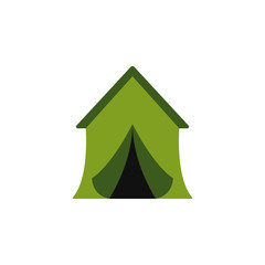 Poster - tent colored illustration. Element of camping icon for mobile concept and web apps. Flat design tent colored illustration can be used for web and mobile. Premium icon
