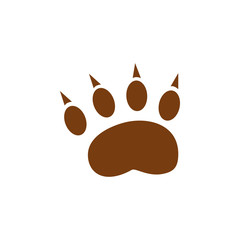 Poster - bear track colored illustration. Element of camping icon for mobile concept and web apps. Flat design bear track colored illustration can be used for web and mobile. Premium icon