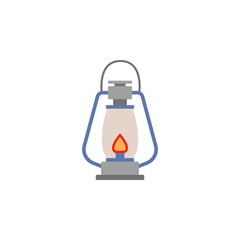 Poster - camping lamp colored illustration. Element of camping icon for mobile concept and web apps. Flat design camping lamp colored illustration can be used for web and mobile
