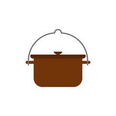 Poster - crock colored illustration. Element of camping icon for mobile concept and web apps. Flat design crock colored illustration can be used for web and mobile. Premium icon