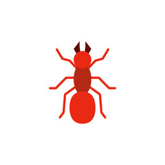 Poster - ant colored illustration. Element of camping icon for mobile concept and web apps. Flat design ant colored illustration can be used for web and mobile. Premium icon
