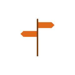 Poster - road sign colored illustration. Element of camping icon for mobile concept and web apps. Flat design road sign colored illustration can be used for web and mobile. Premium icon