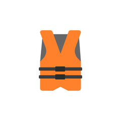 Poster - life vest colored illustration. Element of camping icon for mobile concept and web apps. Flat design life vest colored illustration can be used for web and mobile. Premium icon