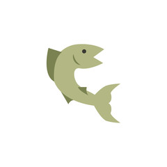 Poster - River fish colored illustration. Element of camping icon for mobile concept and web apps. Flat design River fish colored illustration can be used for web and mobile. Premium icon