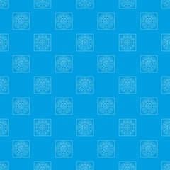 Poster - Radar pattern vector seamless blue repeat for any use
