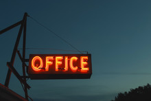 Office Sign At Motel