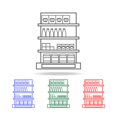 Poster - shelves in the grocery store icon. Elements of grocery store  in multi colored icons. Premium quality graphic design icon. Simple icon for websites, web design, mobile app