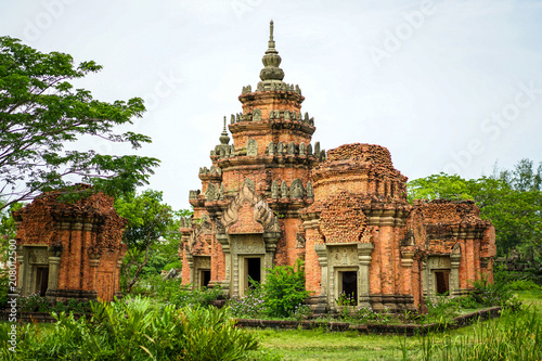 Fotografie, Obraz Old Thailand vintage / ancient building create by red brick.