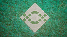 Abstract Green Tile In Cuba