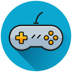 Poster - video game controller circle icon