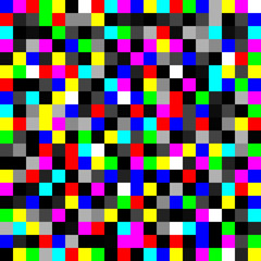 Poster - Seamless geometric color pixel noise pattern vector illustration