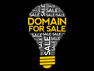 Poster - DOMAIN FOR SALE word cloud collage, business concept background